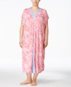 Ellen Tracy Plus Size Botanical-print Caftan