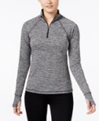 Ideology Heathered Quarter-zip Top, Only At Macy's