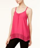 Kensie Adjustable Contrast-hem Camisole