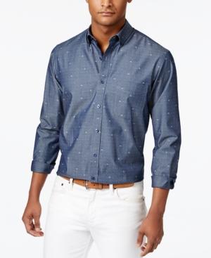 Club Room Men's Cotton Nautical Jacquard Shirt, Only At Macy's