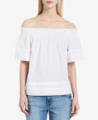 Calvin Klein Jeans Textured Off-the-shoulder Top