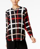 Alfani Prima Printed Button-front Blouse, Only At Macy's