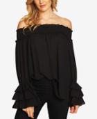 Cece Ruffled Off-the-shoulder Top