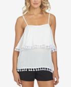 1.state Tassled Ruffled Top