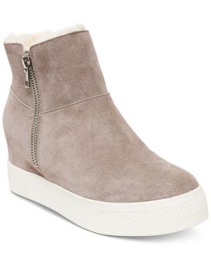 Steve Madden Wanda Faux-fur Wedge Sneakers