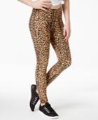 Material Girl Active Juniors' Leopard-print Full-length Leggings, Only At Macy's