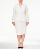 Le Suit Plus Size Club-collar Skirt Suit