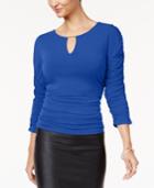 Thalia Sodi Ruched Hardware Top, Created For Macy's