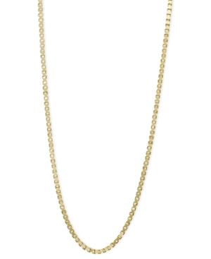 14k Gold Necklace, 18 Plain Box Chain