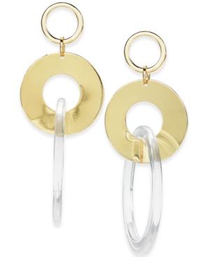 Inc International Concepts Gold-tone Triple Ring Drop Earrings, Created For Macy's