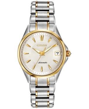 Citizen Women's Automatic Grand Classic Eco-drive Diamond Accent Two-tone Stainless Steel Bracelet Watch 33mm Pa0004-53a