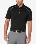 Pga Tour Men's Debossed Argyle-trim Golf Polo