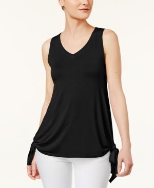 Cupio By Cable & Gauge Sleeveless Tie-hem Top