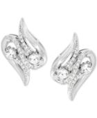 Diamond Squiggle Earrings (1/2 Ct. T.w.) In 14k White Gold
