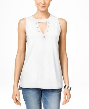 Inc International Concepts Embellished Keyhole Blouse, Only At Macy's