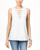 Inc International Concepts Embellished Keyhole Blouse, Only At Macy's