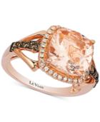 Le Vian Chocolatier Morganite (2-9/10 Ct. T.w.) And Diamond (1/3 Ct. T.w.) Ring In 14k Rose Gold
