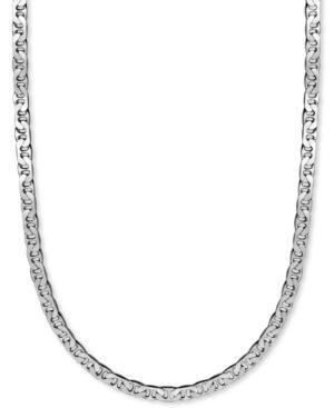 "men's Sterling Silver Necklace, 24"" 8mm Marina Chain"