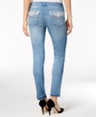 Project Indigo Juniors' Lace Bling Pocket Skinny Jeans