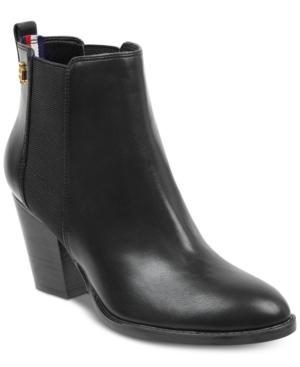 Tommy Hilfiger Regise Block-heel Ankle Booties Women's Shoes