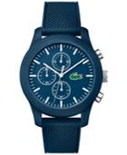 Lacoste Men's Chronograph 12.12 Blue Silicone Strap Watch 44mm 2010824