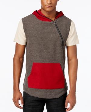 Hudson Nyc Men's Reverse French Terry Short Sleeve Hoodie