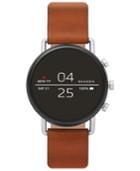 Skagen Men's Falster 2 Brown Leather Strap Touchscreen Smart Watch 40mm