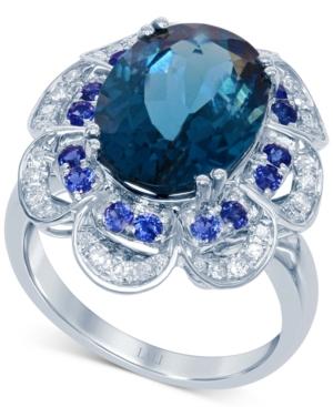Lali Jewels Multi-stone (7-1/5 Ct. T.w.) And Diamond (1/4 Ct. T.w.) Ring In 14k White Gold