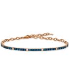 Le Vian Blueberry (1-1/3 Ct. T.w.) & Vanilla (1/5 Ct. T.w.) Sapphire Bracelet In 14k Rose Gold (also Available In Emerald & Ruby)