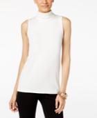 Alfani Sleeveless Ruched Turtleneck Top, Only At Macy's