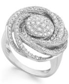 Wrapped In Love Diamond Ring, Sterling Silver Diamond Pave Ring (1 Ct. T.w.)