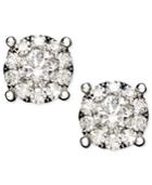 Diamond Earrings, 14k White Gold Diamond Circle Stud Earrings (3/4 Ct. T.w.)