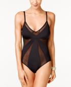 Kenneth Cole Sheer Satisfaction Mesh-inset One-piece Swimsuit Women's Swimsuit