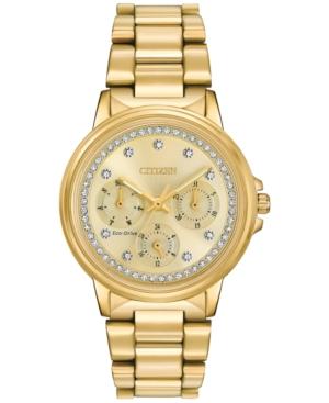 Citizen Women's Eco-drive Nighthawk Gold-tone Stainless Steel Bracelet Watch 36mm Fd2042-51p