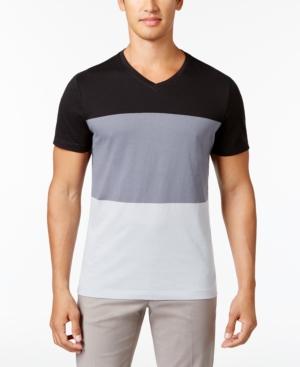 Alfani Men's V-neck Colorblocked T-shirt, Only At Macy's