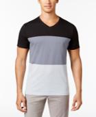 Alfani Men's V-neck Colorblocked T-shirt, Only At Macy's