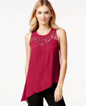 Bar Iii Asymmetrical Lattice-detail Top, Only At Macy's