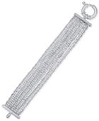 Multi-chain Beaded Bracelet In Sterling Silver