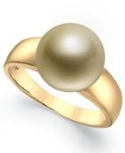 14k Gold Ring, Golden South Sea Pearl Ring (9mm)