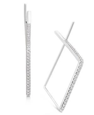 Diamond Square Hoop Earrings (1/2 Ct. T.w.) In 14k White Gold