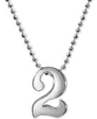 Alex Woo Number 2 Pendant Necklace In Sterling Silver