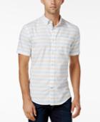 Tommy Hilfiger Men's Short-sleeve Classic Fit Ballard Stripe Shirt