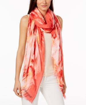 Calvin Klein Painterly Ombre Chambray Scarf & Wrap, Created For Macy's