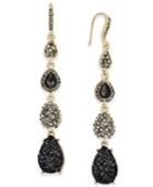 Inc International Concepts Gold-tone Glitter Linear Drop Earrings, Only At Macy's