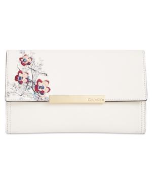 Calvin Klein Emroidered Floral Clutch