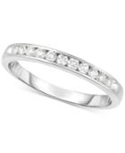 Diamond Channel Set Band (1/5 Ct. T.w.) In 14k White Gold