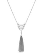 Inc International Concepts Silver-tone Long Tassel Necklace, Only At Macy's