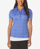 Pga Tour Striped Performance Polo Top