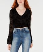 American Rag Juniors' Floral-burnout Cropped Top, Created For Macy's