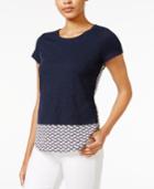 Maison Jules Layered-look Printed Top, Only At Macy's